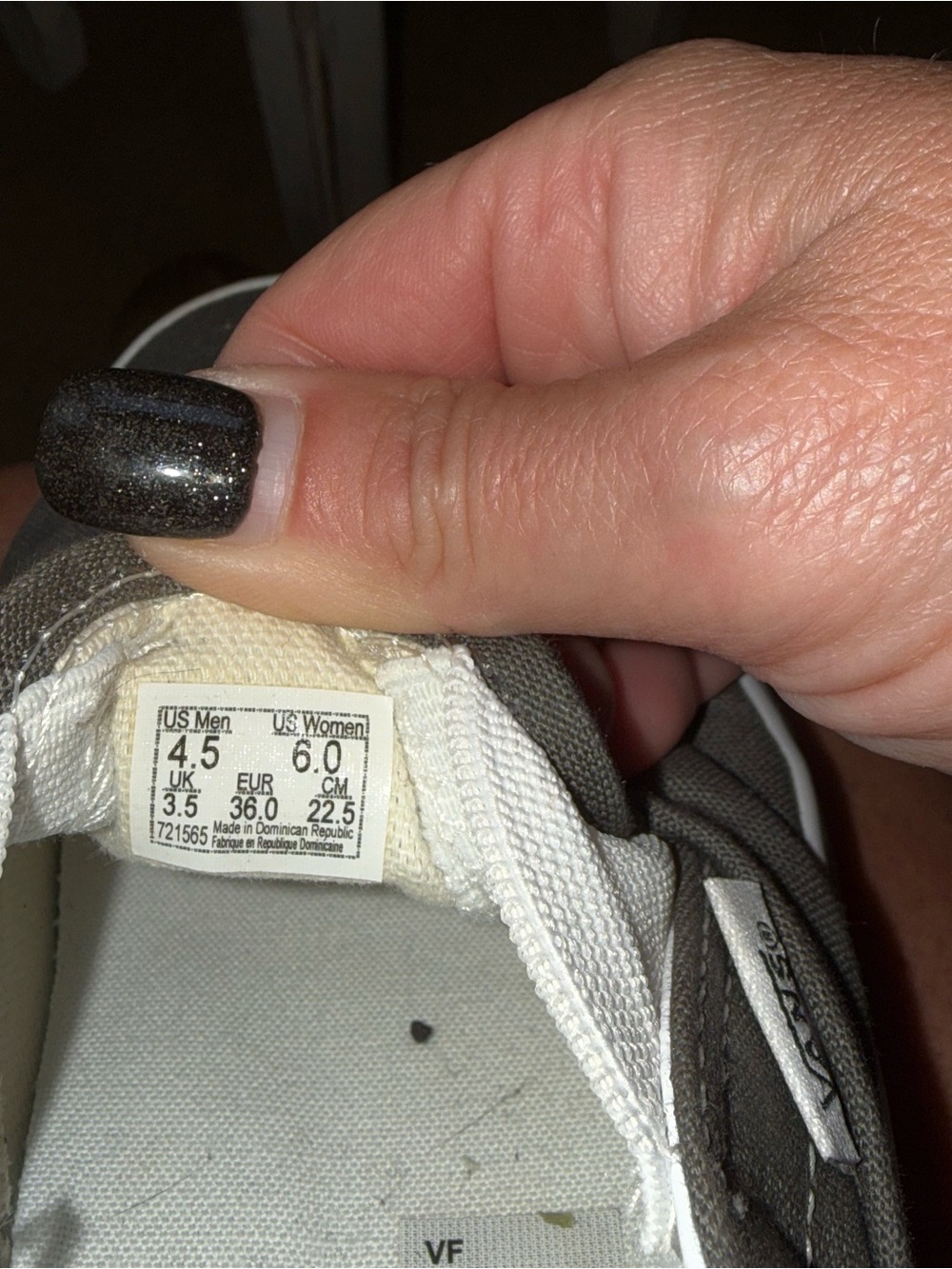 Vans Slip-On Canvas Sneakers in Gray - Picture 6 of 6